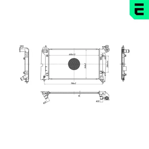 Kühler, Motorkühlung ERA 673275 Bild Kühler, Motorkühlung ERA 673275