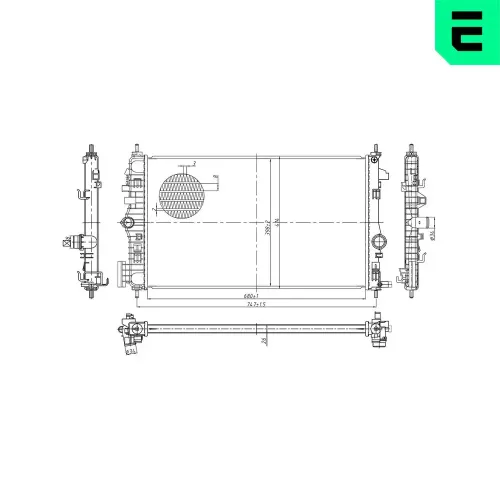 Kühler, Motorkühlung ERA 673296 Bild Kühler, Motorkühlung ERA 673296