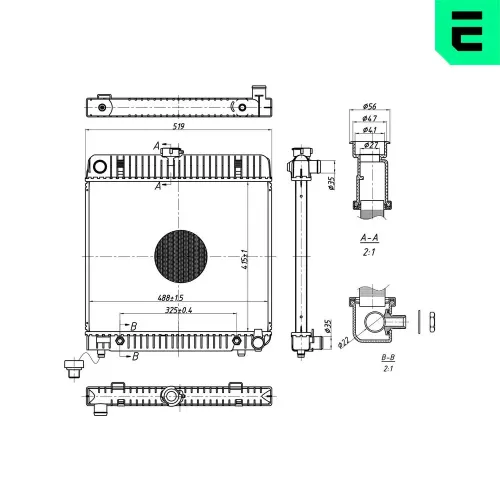 Kühler, Motorkühlung ERA 673318 Bild Kühler, Motorkühlung ERA 673318