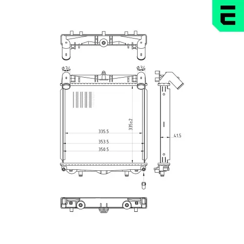 Kühler, Motorkühlung vorne links ERA 673337 Bild Kühler, Motorkühlung vorne links ERA 673337