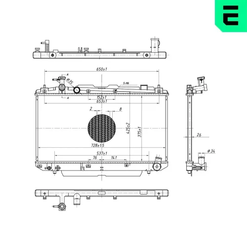 Kühler, Motorkühlung ERA 673346 Bild Kühler, Motorkühlung ERA 673346