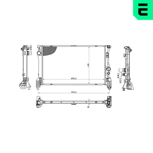 Kühler, Motorkühlung ERA 673350 Bild Kühler, Motorkühlung ERA 673350