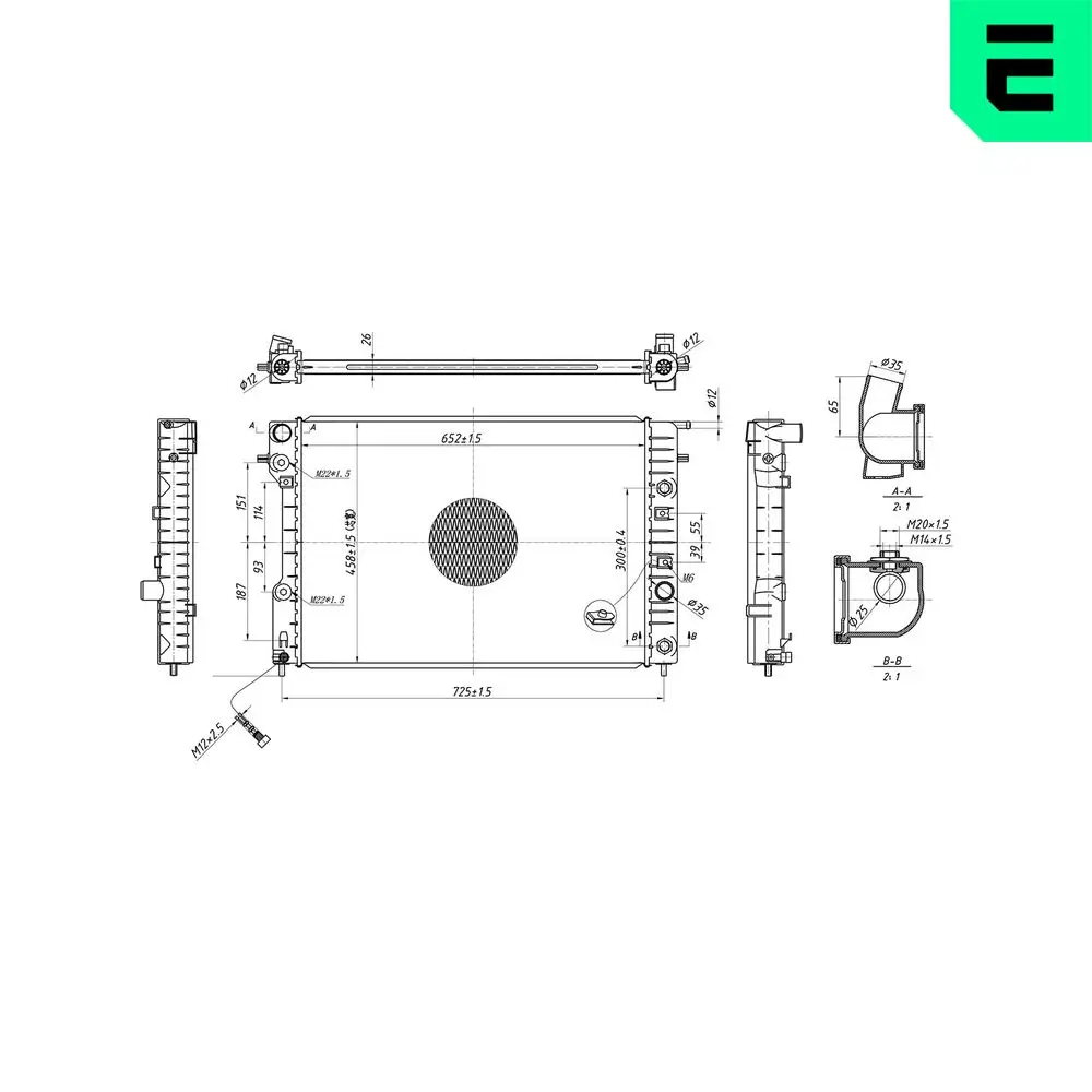 Kühler, Motorkühlung ERA 673351