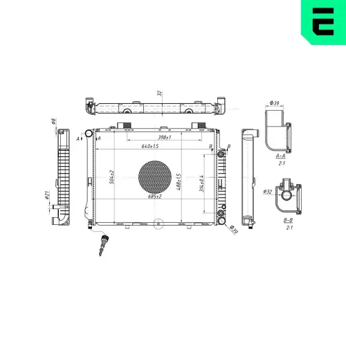 Kühler, Motorkühlung ERA 673361 Bild Kühler, Motorkühlung ERA 673361