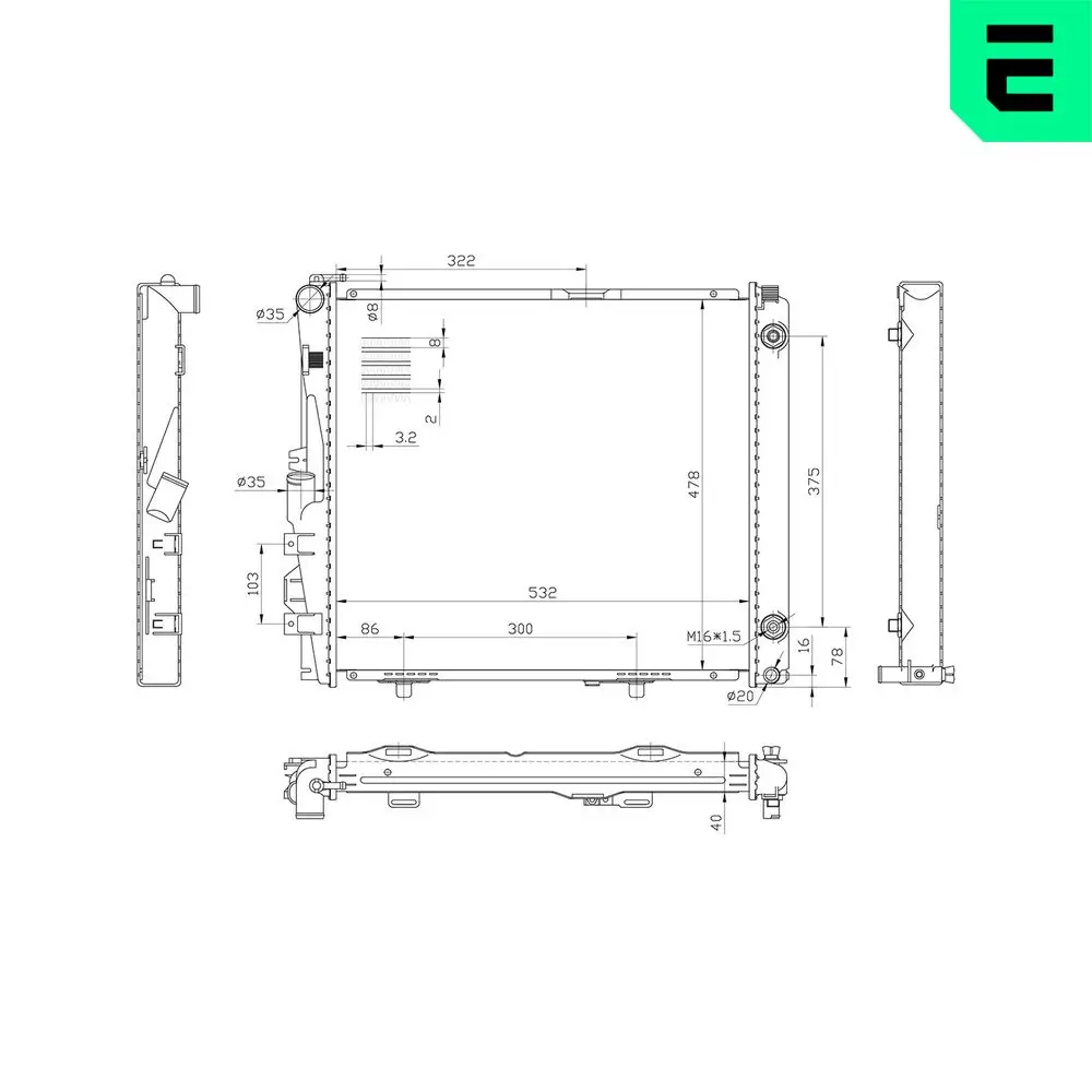 Kühler, Motorkühlung ERA 673363