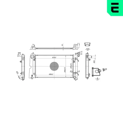 Kühler, Motorkühlung ERA 673369 Bild Kühler, Motorkühlung ERA 673369