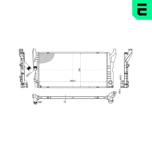 Kühler, Motorkühlung ERA 673370 Bild Kühler, Motorkühlung ERA 673370
