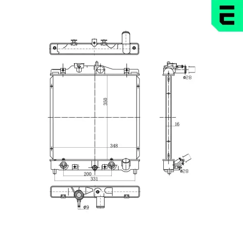 Kühler, Motorkühlung ERA 673380 Bild Kühler, Motorkühlung ERA 673380