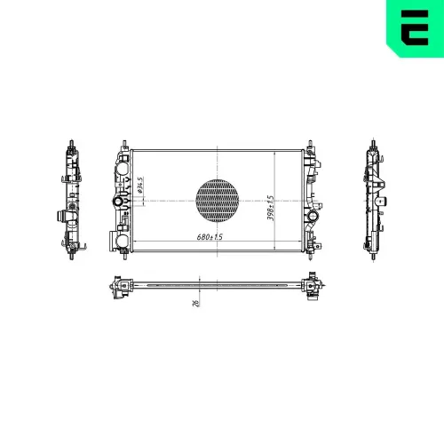 Kühler, Motorkühlung ERA 673383 Bild Kühler, Motorkühlung ERA 673383