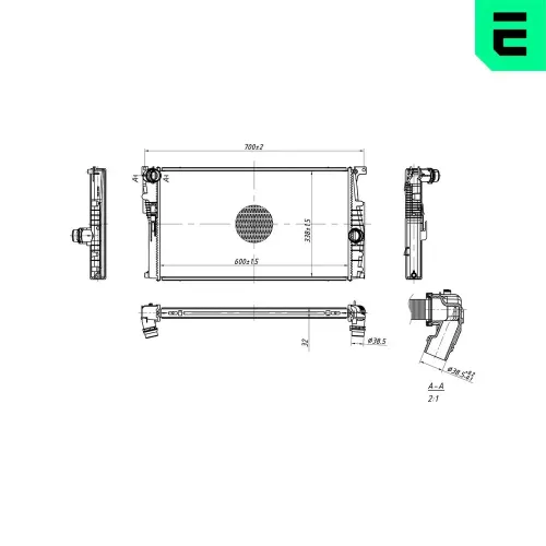 Kühler, Motorkühlung ERA 673389 Bild Kühler, Motorkühlung ERA 673389