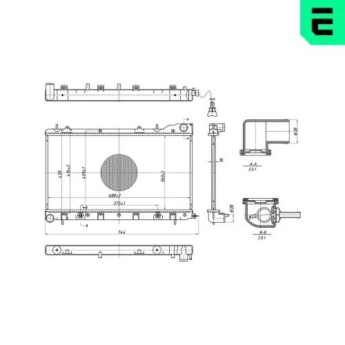 Kühler, Motorkühlung ERA 673396 Bild Kühler, Motorkühlung ERA 673396