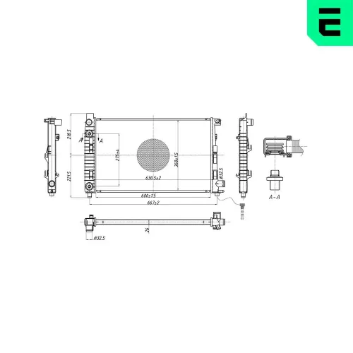 Kühler, Motorkühlung ERA 673404 Bild Kühler, Motorkühlung ERA 673404