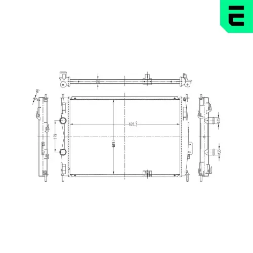 Kühler, Motorkühlung ERA 673405 Bild Kühler, Motorkühlung ERA 673405