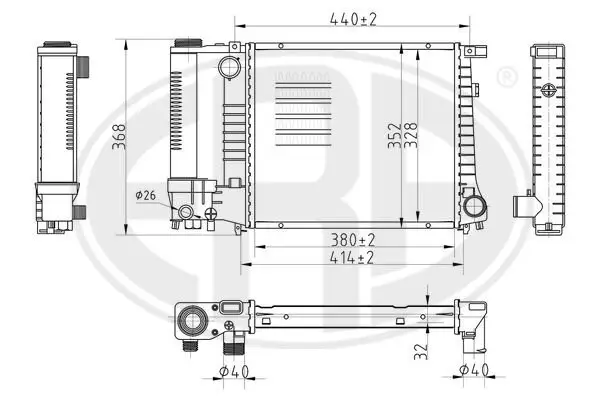 Kühler, Motorkühlung ERA 673410