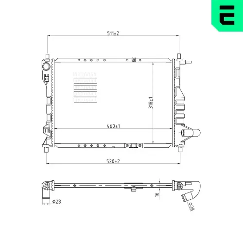 Kühler, Motorkühlung ERA 673428 Bild Kühler, Motorkühlung ERA 673428