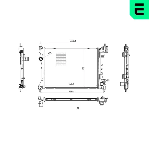 Kühler, Motorkühlung ERA 673432 Bild Kühler, Motorkühlung ERA 673432