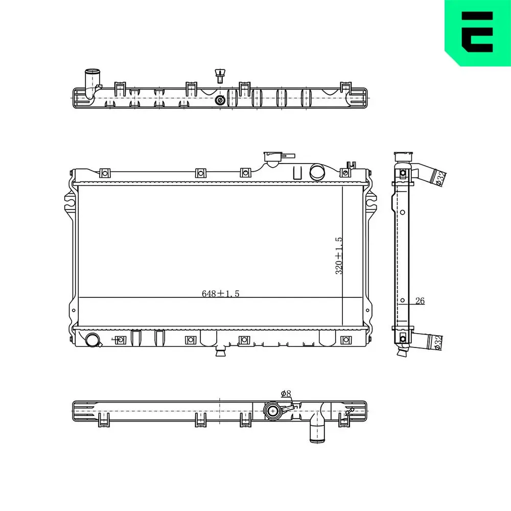 Kühler, Motorkühlung ERA 673445
