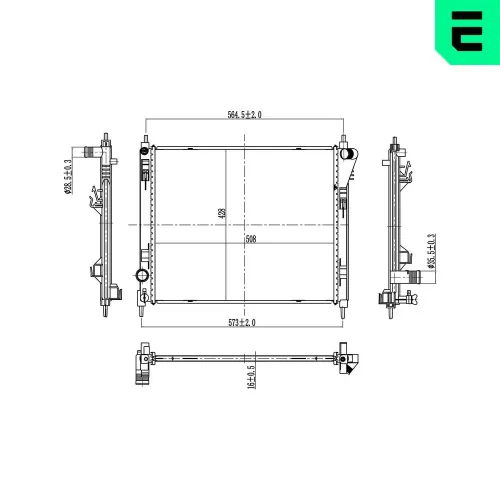 Kühler, Motorkühlung ERA 673450 Bild Kühler, Motorkühlung ERA 673450