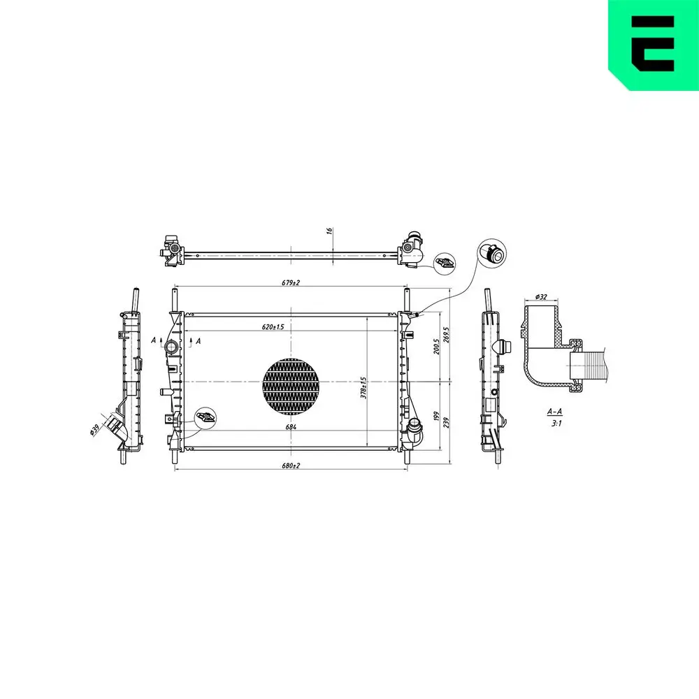 Kühler, Motorkühlung ERA 673477