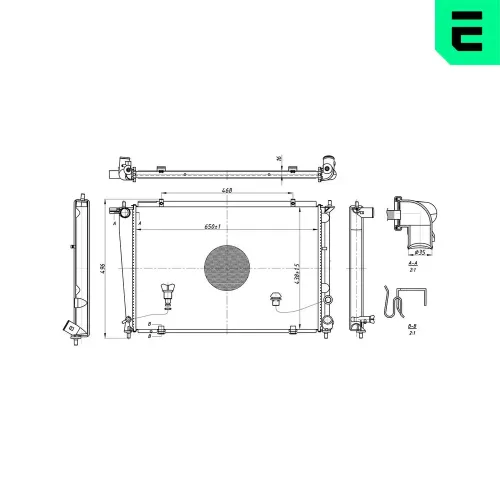 Kühler, Motorkühlung ERA 673490 Bild Kühler, Motorkühlung ERA 673490