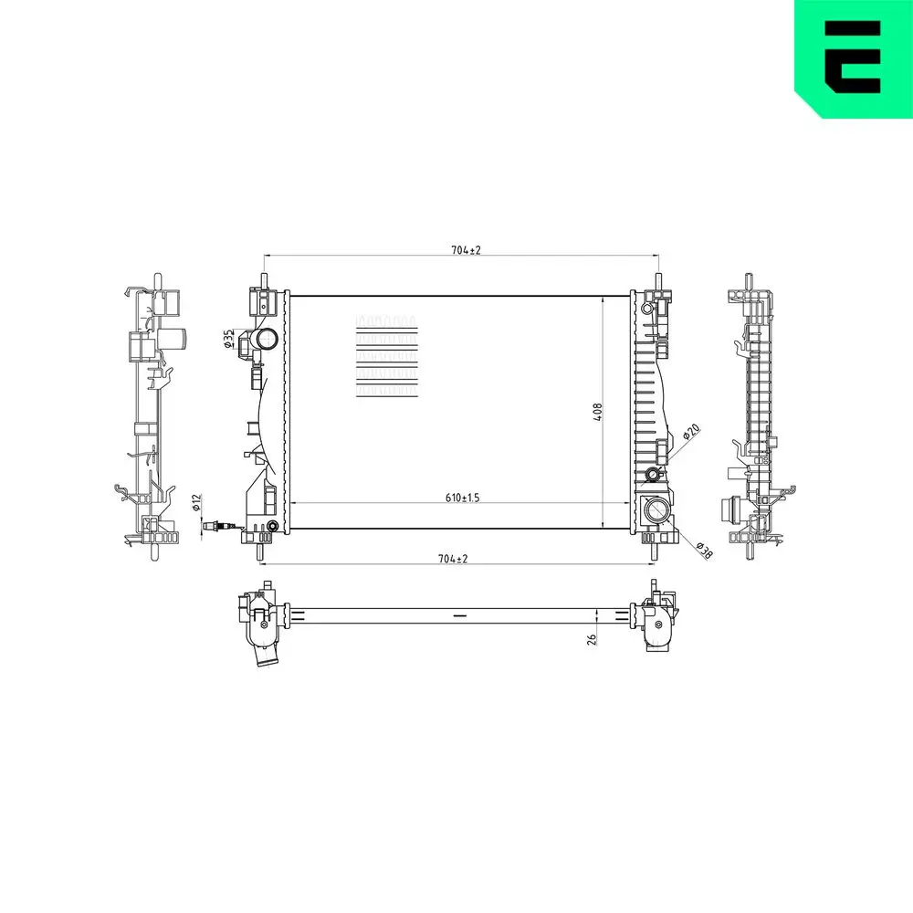 Kühler, Motorkühlung ERA 673496