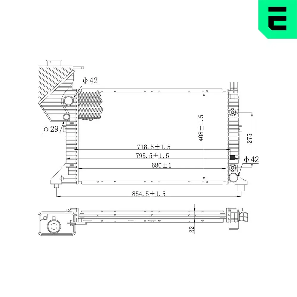 Kühler, Motorkühlung ERA 673505