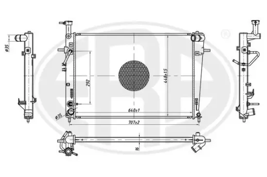 Kühler, Motorkühlung ERA 673528 Bild Kühler, Motorkühlung ERA 673528