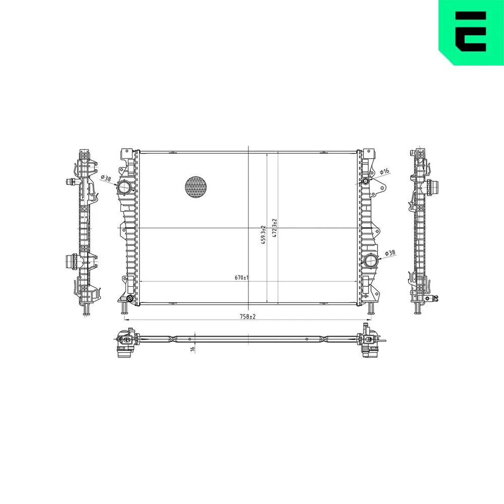 Kühler, Motorkühlung ERA 673543