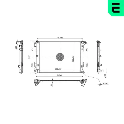 Kühler, Motorkühlung ERA 673548 Bild Kühler, Motorkühlung ERA 673548