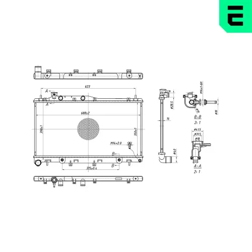 Kühler, Motorkühlung ERA 673553 Bild Kühler, Motorkühlung ERA 673553