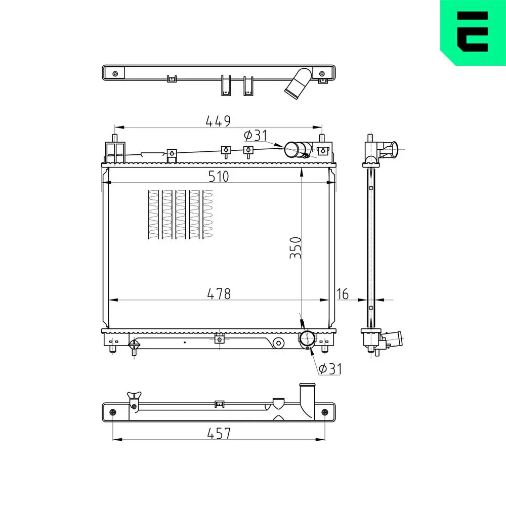 Kühler, Motorkühlung ERA 673555