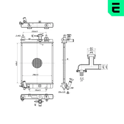 Kühler, Motorkühlung ERA 673558 Bild Kühler, Motorkühlung ERA 673558