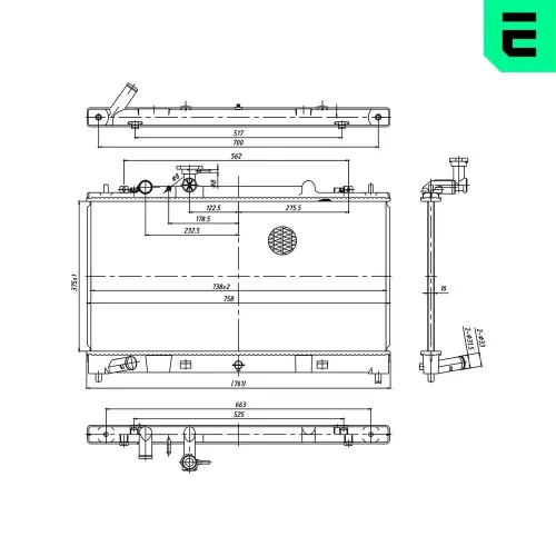 Kühler, Motorkühlung ERA 673561 Bild Kühler, Motorkühlung ERA 673561