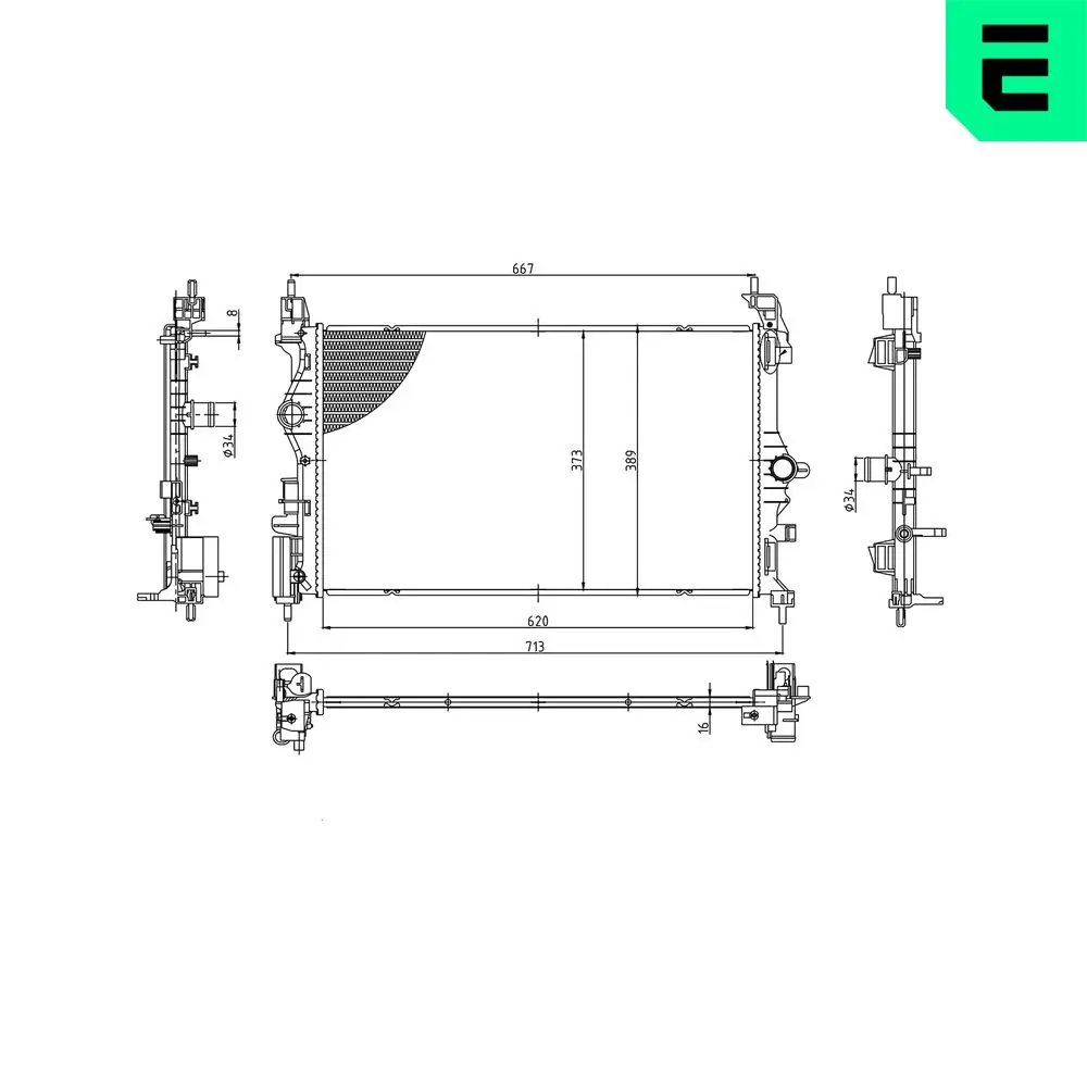 Kühler, Motorkühlung ERA 673570