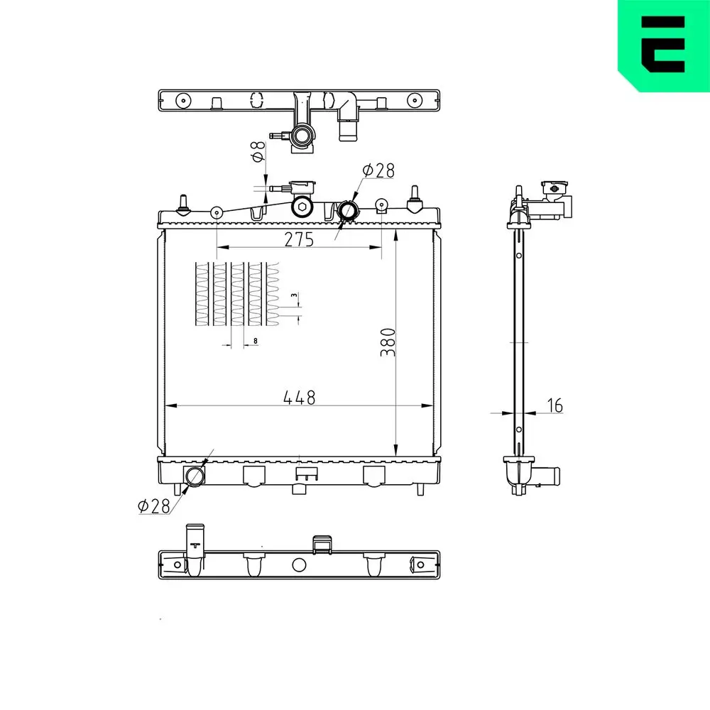 Kühler, Motorkühlung ERA 673571