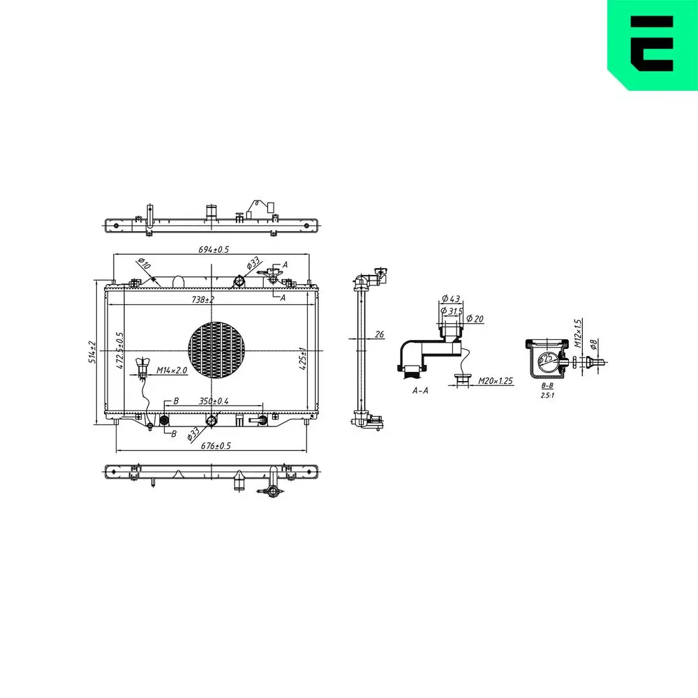 Kühler, Motorkühlung ERA 673581