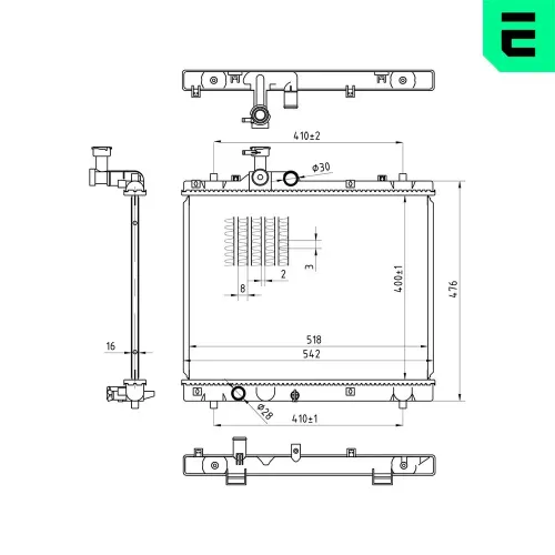 Kühler, Motorkühlung ERA 673582 Bild Kühler, Motorkühlung ERA 673582