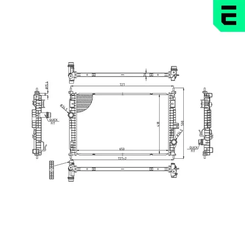 Kühler, Motorkühlung ERA 673585 Bild Kühler, Motorkühlung ERA 673585