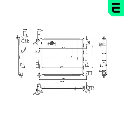 Kühler, Motorkühlung ERA 673586 Bild Kühler, Motorkühlung ERA 673586