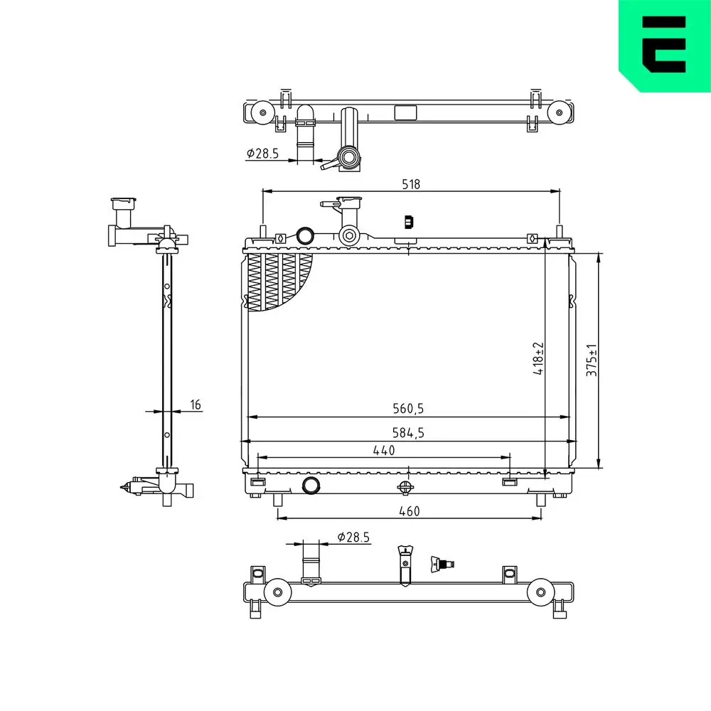 Kühler, Motorkühlung ERA 673591