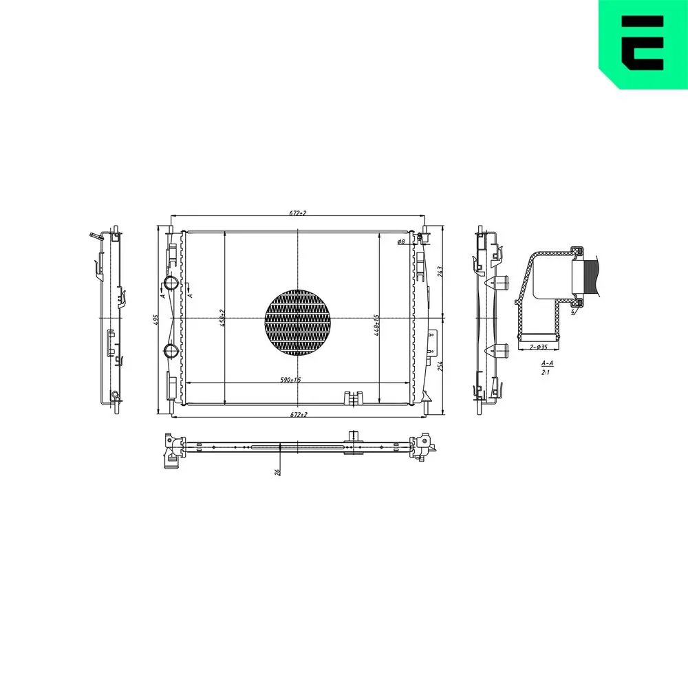 Kühler, Motorkühlung ERA 673598
