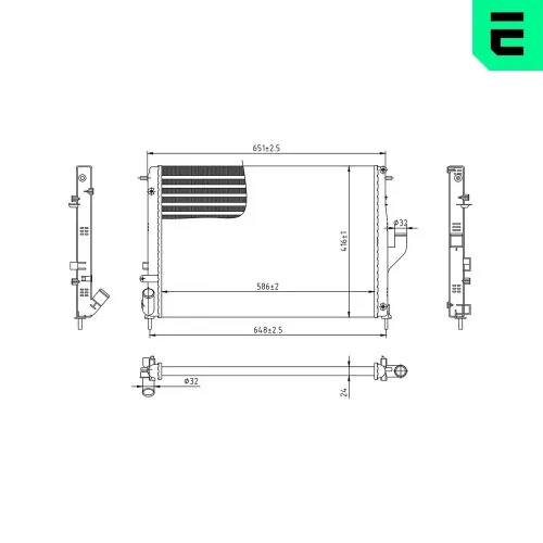 Kühler, Motorkühlung ERA 673759 Bild Kühler, Motorkühlung ERA 673759