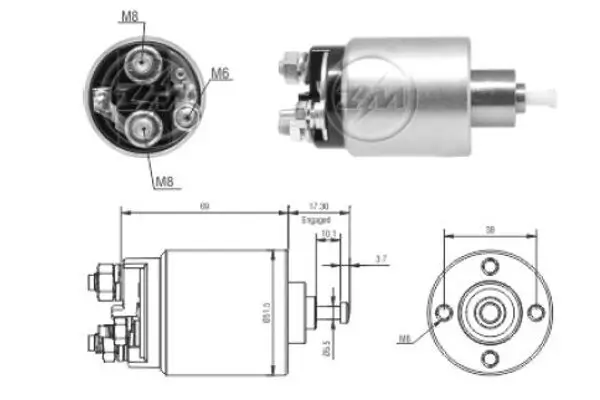 Magnetschalter, Starter 12 V ERA ZM1961