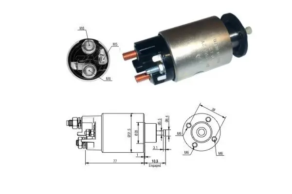 Magnetschalter, Starter 12 V ERA ZM3993