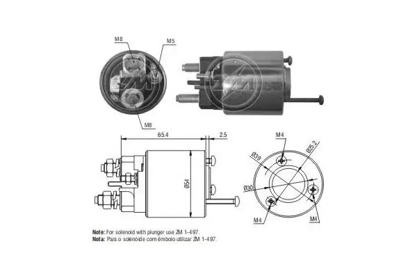 Magnetschalter, Starter 12 V ERA ZM497