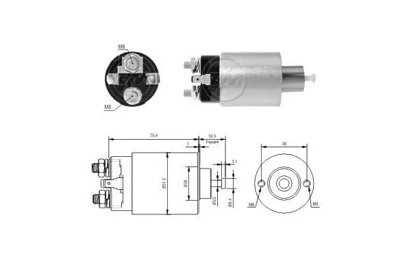 Magnetschalter, Starter 12 V ERA ZM4993