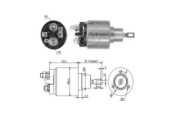 Magnetschalter, Starter 12 V ERA ZM573