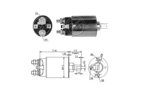 Magnetschalter, Starter 12 V ERA ZM691