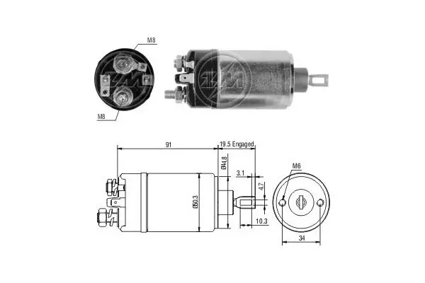 Magnetschalter, Starter 12 V ERA ZM722