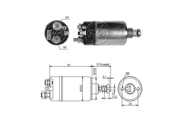 Magnetschalter, Starter 12 V ERA ZM728